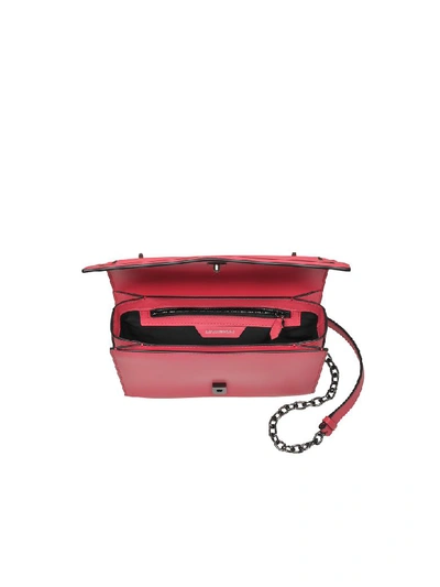 Shop Emporio Armani Two-tone Shoulder Bag In Red/black