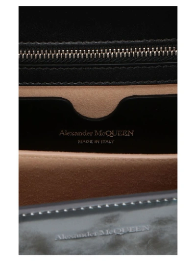 Shop Alexander Mcqueen Jewelled Satchel Bag In Silver