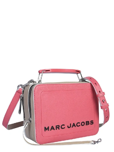 Shop Marc Jacobs The Colorblock Textured Box Bag In Rosa