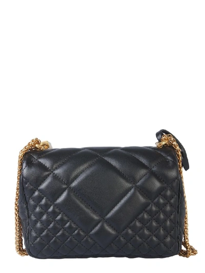 Shop Versace Small Icon Shoulder Bag In Nero