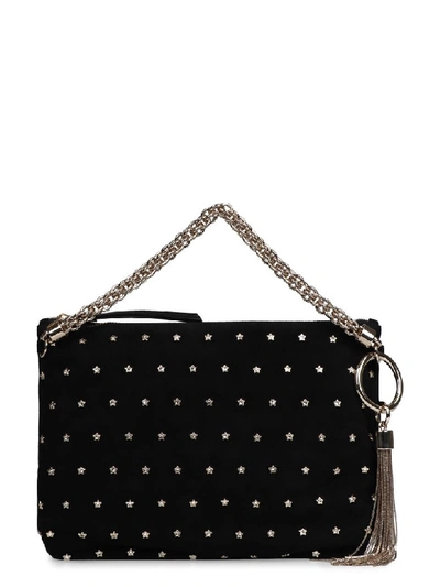 Shop Jimmy Choo Callie Studded Leather Handbag In Black