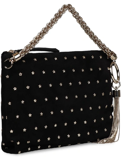 Shop Jimmy Choo Callie Studded Leather Handbag In Black