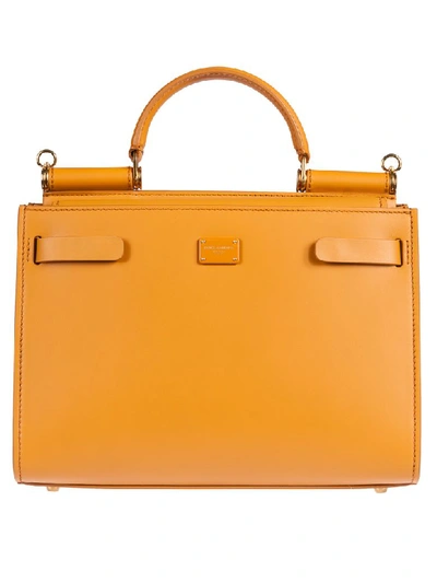 Shop Dolce & Gabbana Logo Tote In Ocher