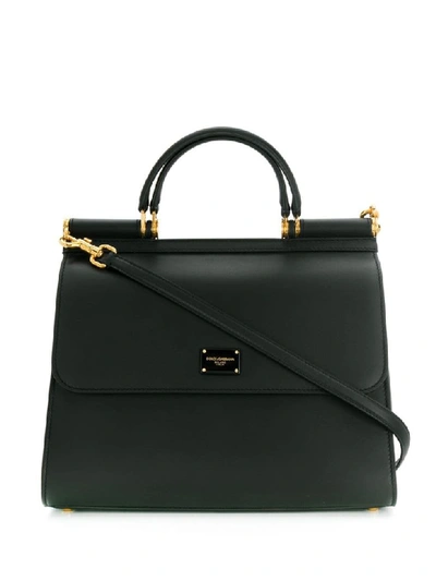 Shop Dolce & Gabbana Lg Sicily 58 Bag In Nero