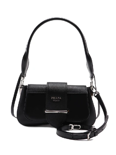 Shop Prada Sidonie Leather Bag In Nero