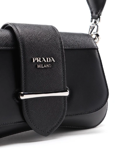 Shop Prada Sidonie Leather Bag In Nero
