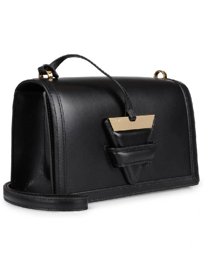 Shop Loewe Barcelona Leather Shoulder Bag In Black