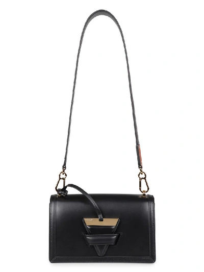 Shop Loewe Barcelona Leather Shoulder Bag In Black