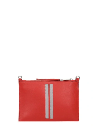 Shop Rick Owens Club Pouch Clutch In Red Leather