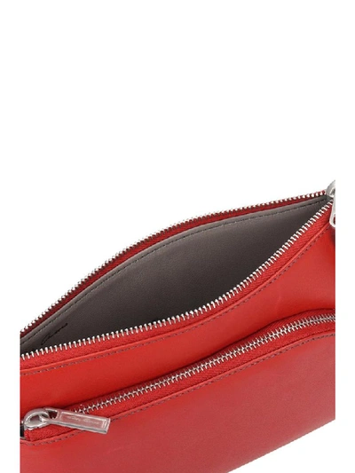 Shop Rick Owens Club Pouch Clutch In Red Leather