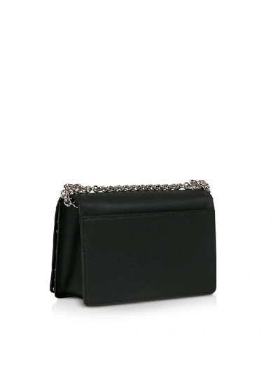Shop Furla Onyx Mimì Mini Crossbody Bag W/ Silver Studs In Black