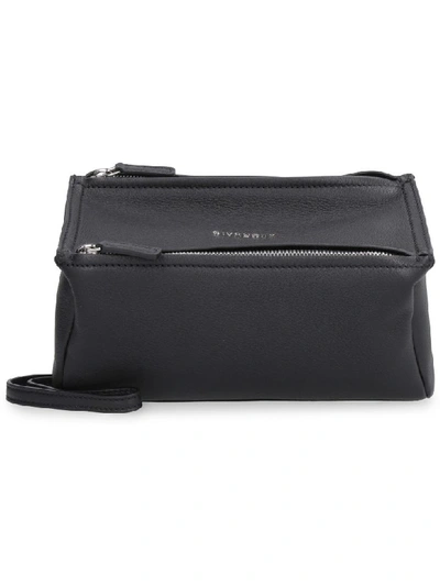 Shop Givenchy Pandora Leather Crossbody Bag In Black