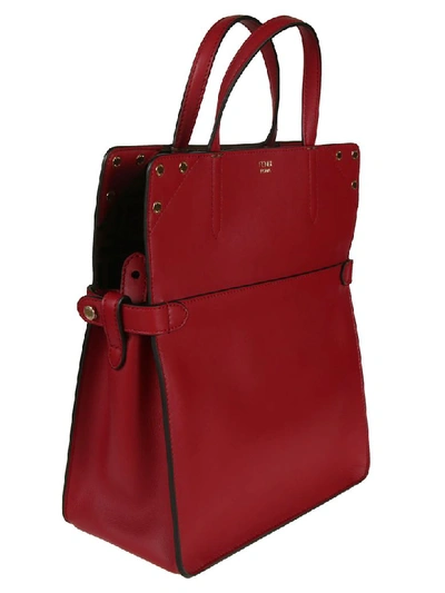 Shop Fendi Logo Tote In Red