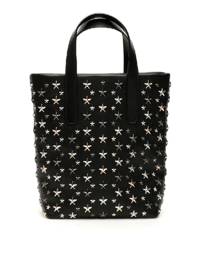 Shop Jimmy Choo Sofia N Small Tote Bag In Black Metallic Mix (black)