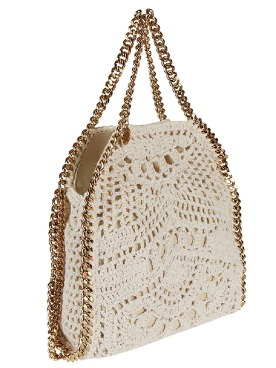 Shop Stella Mccartney Mini Falabella Tote In Burro