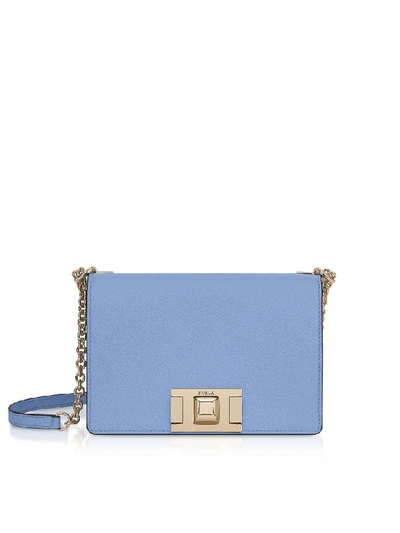 Shop Furla Mimì Mini Crossbody Bag In Light Blue