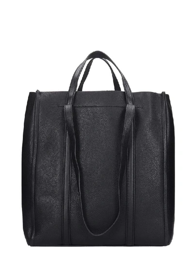 Shop Marc Jacobs The Tag Tote 31 Tote In Black Leather