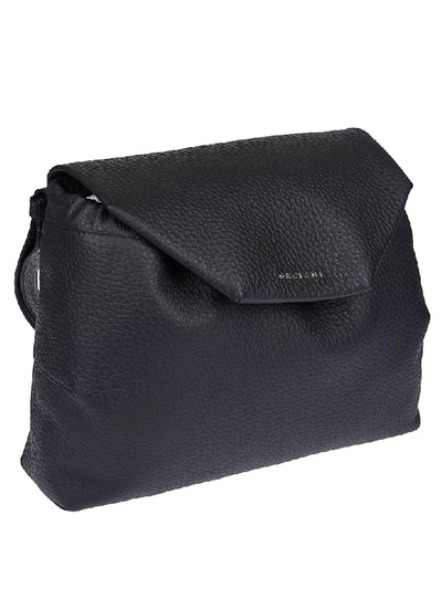 Shop Orciani Flap Shoulder Bag In Black