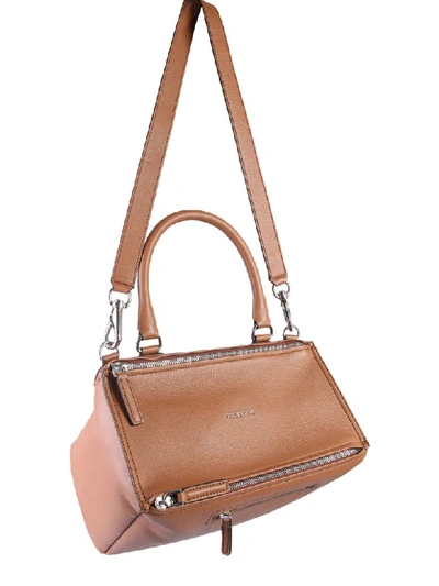 Shop Givenchy Medium Pandora Bag In Marrone