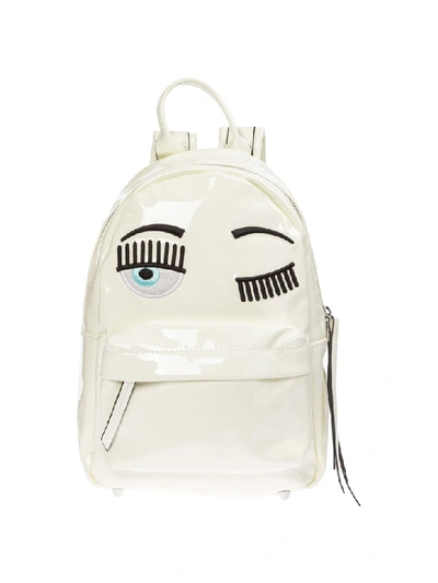 Shop Chiara Ferragni Flirting Backpack In Bianco