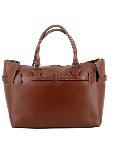 Shop Avenue 67 Cuoio Leather Tote In Brown