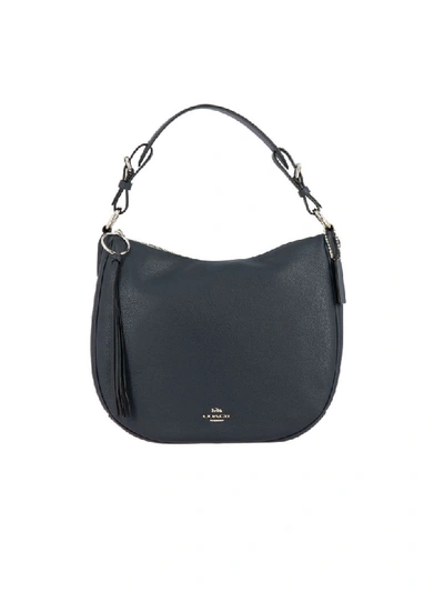 Shop Coach Sutton Hobo Bag In Grained Leather In Blue