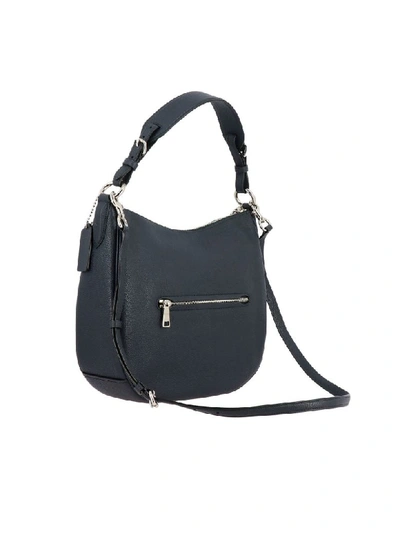 Shop Coach Sutton Hobo Bag In Grained Leather In Blue