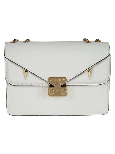 Shop Fendi Bag Bug Small Shoulder Bag In White