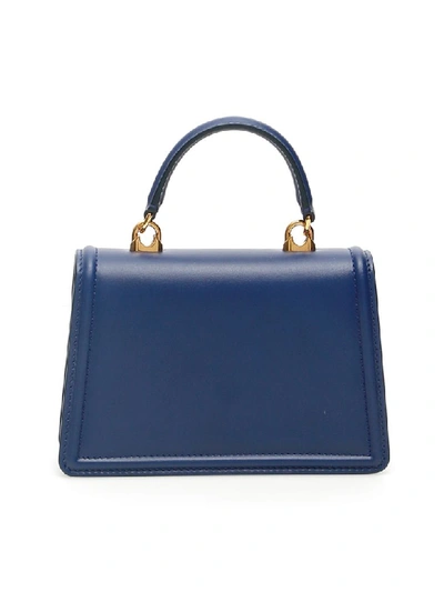 Shop Dolce & Gabbana Small Devotion Bag In Blu (blue)