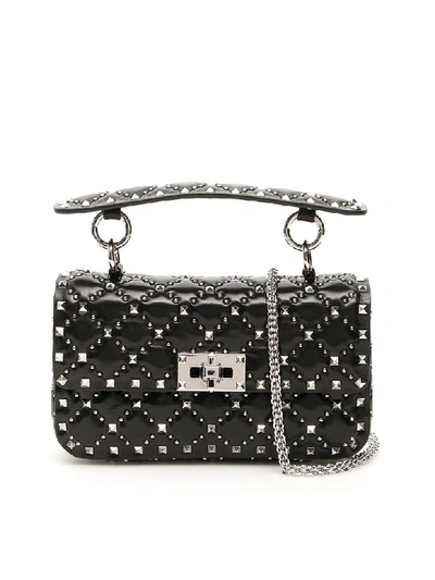 Shop Valentino Small Rockstud Spike Bag In Nero (black)