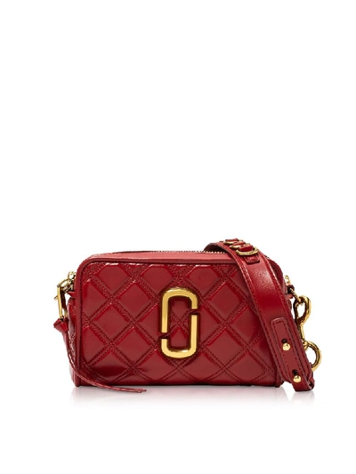 Shop Marc Jacobs Matelasse Softshot 21 Crossbody Bag In Berry