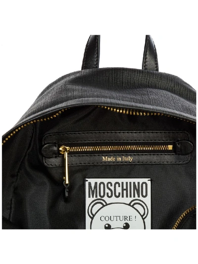 Shop Moschino Dollar Teddy Bear Backpack In Nero