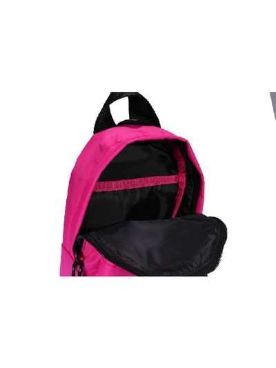 Shop Msgm Logo Backpack In Fuchsia