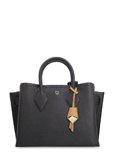 Shop Mcm Neo Milla Leather Handbag In Black