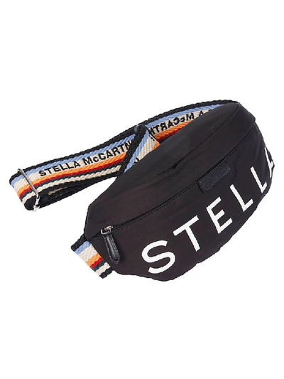 Shop Stella Mccartney Logo Detail Bum Belt Bag In Black