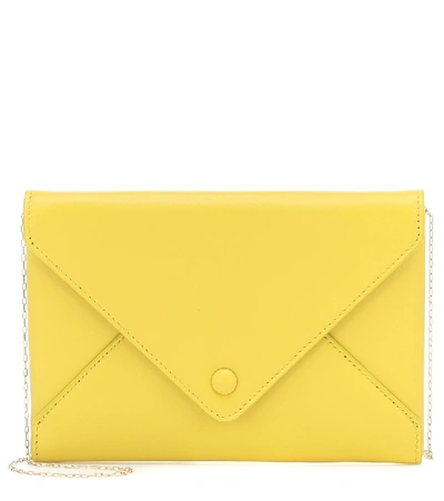 Shop The Row Envelope Small Leather Clutch In Yellow