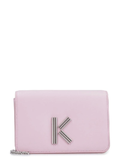 Shop Kenzo Leather Shoulder Bag In Pink