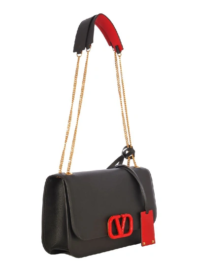 Shop Valentino Big Vlock Shoulder Bag/grande In No Black