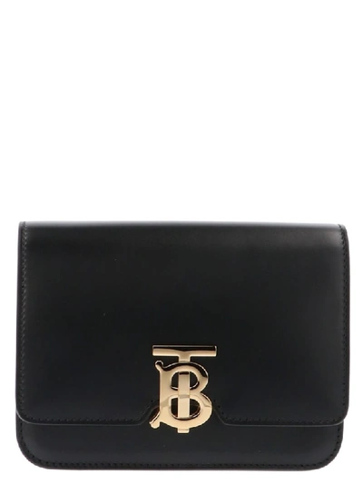 Shop Burberry Tb Bag In Black