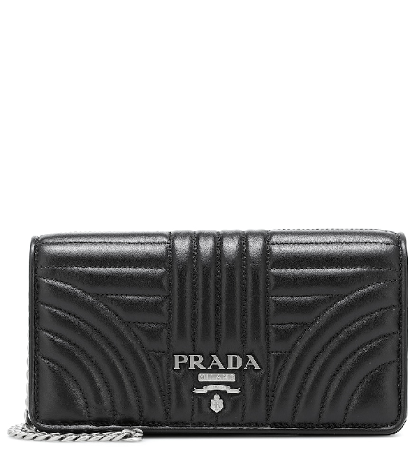 prada quilted wallet on chain