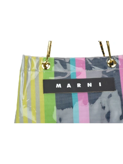 Shop Marni Glossy Grip Shopping Bag In Multicolor