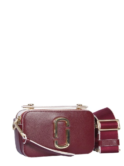 Shop Marc Jacobs Small The Sure Shot Bag In Bordeaux