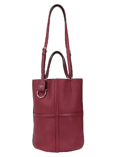 Shop Ferragamo Shoulder Bag In Carmine
