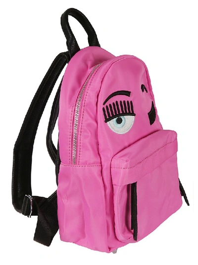 Shop Chiara Ferragni Flirting Eye Backpack In Pink