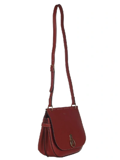 Shop Mulberry Amberly Satchel Shoulder Bag In Red