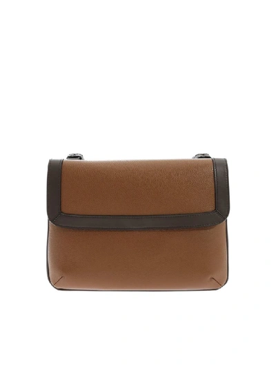 Shop Alberta Ferretti - Shoulder Bag With Logo In Brown