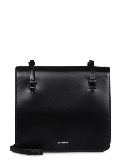 Shop Jil Sander Holster Leather Crossbody Bag In Black