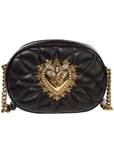 Shop Dolce & Gabbana Devotion Bag Crossbody Bags In Nero