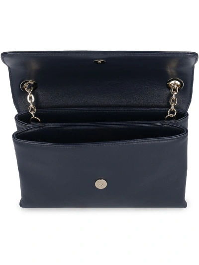 Shop Lanvin Sugar Leather Shoulder Bag In Blue