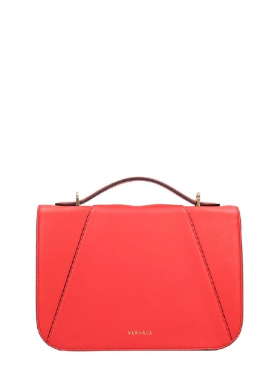 Shop Versace Hand Bag In Red Leather